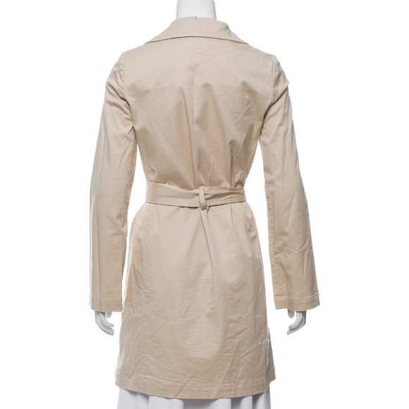 Tan Cream Beige Vanessa Bruno Light Trench Coat French Designer Imported Size 38 - Picture 5 of 5